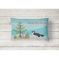 thumbnail image 2 of Carolines Treasures CK4642PW1216 La Perm 1 Cat Merry Christmas Canvas Fabric Decorative Pillow, 12H x16W, multicolor, 2 of 4