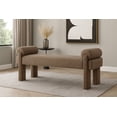 thumbnail image 2 of Meridian Furniture Stefano Brown Fabric Bench, 2 of 8