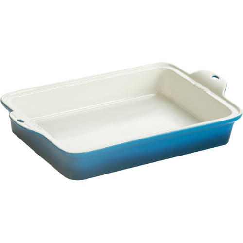 Lodge 9" x 13" Blue Stoneware Baking Dish, STW13RCT33