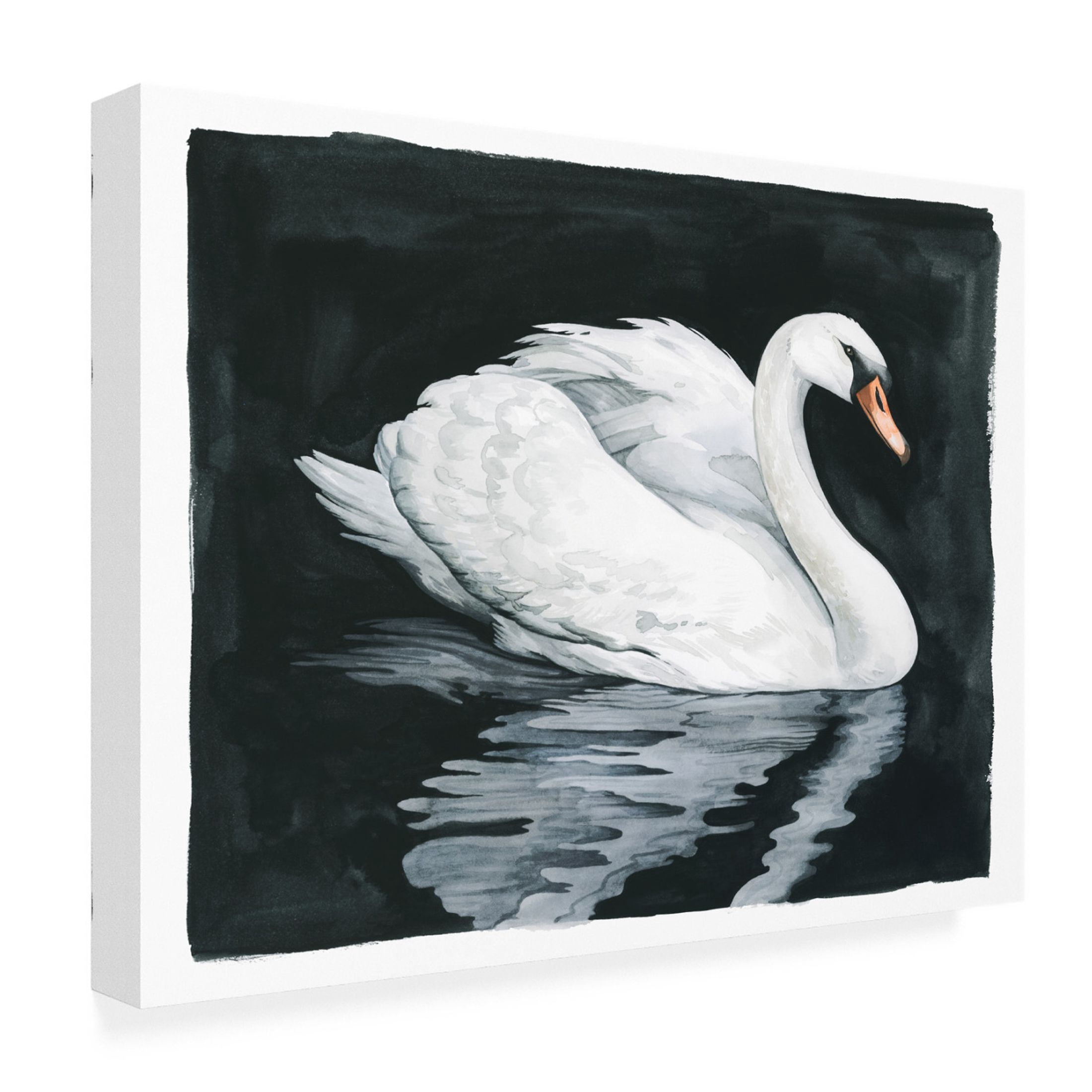 Canvas Wall Art - Grace Popp 'Midnight Swim II' Wall Art for Living Room, Bedroom, or Office Décor by Trademark Fine Art - 24 x 18 Inches