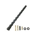 thumbnail image 1 of Abastado Antena curvada en espiral negra para camiones, automóviles, SUV - Ajuste universal de 7 pulgadas, radio AM/FM, exterior de goma, base de cobre metálico, bobina interna de acero inoxidable,, 1 of 4
