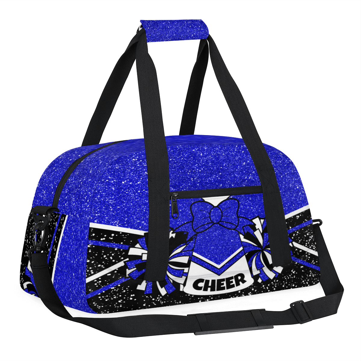 Herdesigns Cheerleading Bags Overnight Duffel Bags Cheer Blue Sport Gym Bag Travel Bag Travel Waterproof Weekender Bag Carry On Travel Tote Bag Dance Bags
