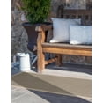 thumbnail image 6 of Unique Loom Outdoor Border Collection Area Rug - Outline (2' x 5' 1" Runner Brown/Ivory), 6 of 8