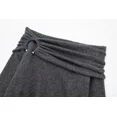 thumbnail image 5 of Suéter de punto con hombros descubiertos TRAF para mujer, suéteres cortos fruncidos, jerseys grises de otoño e invierno, jersey de mujer, top de manga larga, 5 of 5
