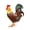 Brown, variant on 15.7 Inch 3D Colorful Metal Rooster Garden Ornament, Weatherproof Farmhouse Rooster Sculpture for Indoor Patio Yard Outdoor Decor
