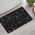 thumbnail image 2 of Black Gray Star Moon Pattern Bathroom Rugs Mat,Non Slip Microfiber Bathroom Rug,Rubber Backing,Soft Bathroom Mats for Bathroom Floor,Tub and Shower,17x27in(43x68cm), 2 of 5