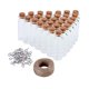 thumbnail image 5 of 30 Mini Tarros de Cristal con Tapones de Corcho Tornillos, Yute de Arpillera de 30 Colgantes de Bricolaje, Manualidad Gloria Botellas de vidrio que desean, 5 of 9