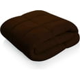 thumbnail image 5 of D.N.G. BEDDINGS Deluxe All Seasons Oversized Super King Size 800 Thread Count, Solid Chocolate Down Alternative 5 Piece Box Design Comforter Set 100% Egyptian Cotton, 5 of 6