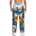 thumbnail image 7 of Salouo Spring Butterfly Flowers Print Pajama Pants for Men, Lounge Pants Elastic Waistband Casual Men's sleepwear Loungewear Sleep Pajama Pant -XX-Large, 7 of 7