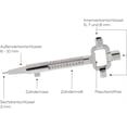 thumbnail image 3 of Llave 6 en 1 Llave Allen cuadrada de 6/7 / 8 mm con escala Llave maestra universal multifunción para obras de construcción en aleación de zinc sólido para abrir puertas Ventana Gabinete oso de fresa Electrónica, 3 of 4