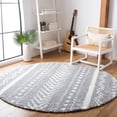thumbnail image 2 of SAFAVIEH Parma Blanche Geometric Shag Area Rug, Grey/Ivory, 6'7" x 6'7" Round, 2 of 8
