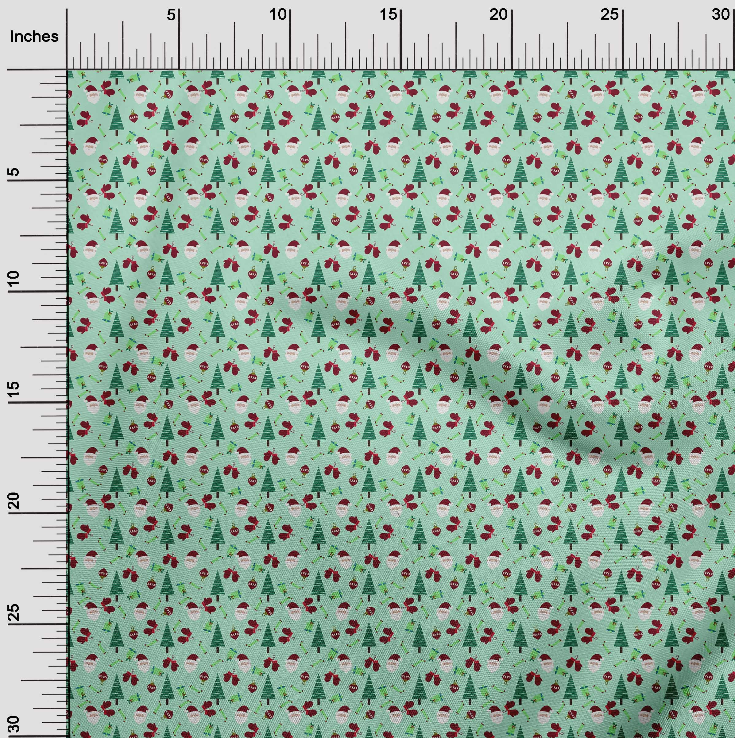oneOone Cotton Jersey Aquamarine Fabric Christmas Dress Material Fabric Print Fabric By The Yard 58 Inch Wide