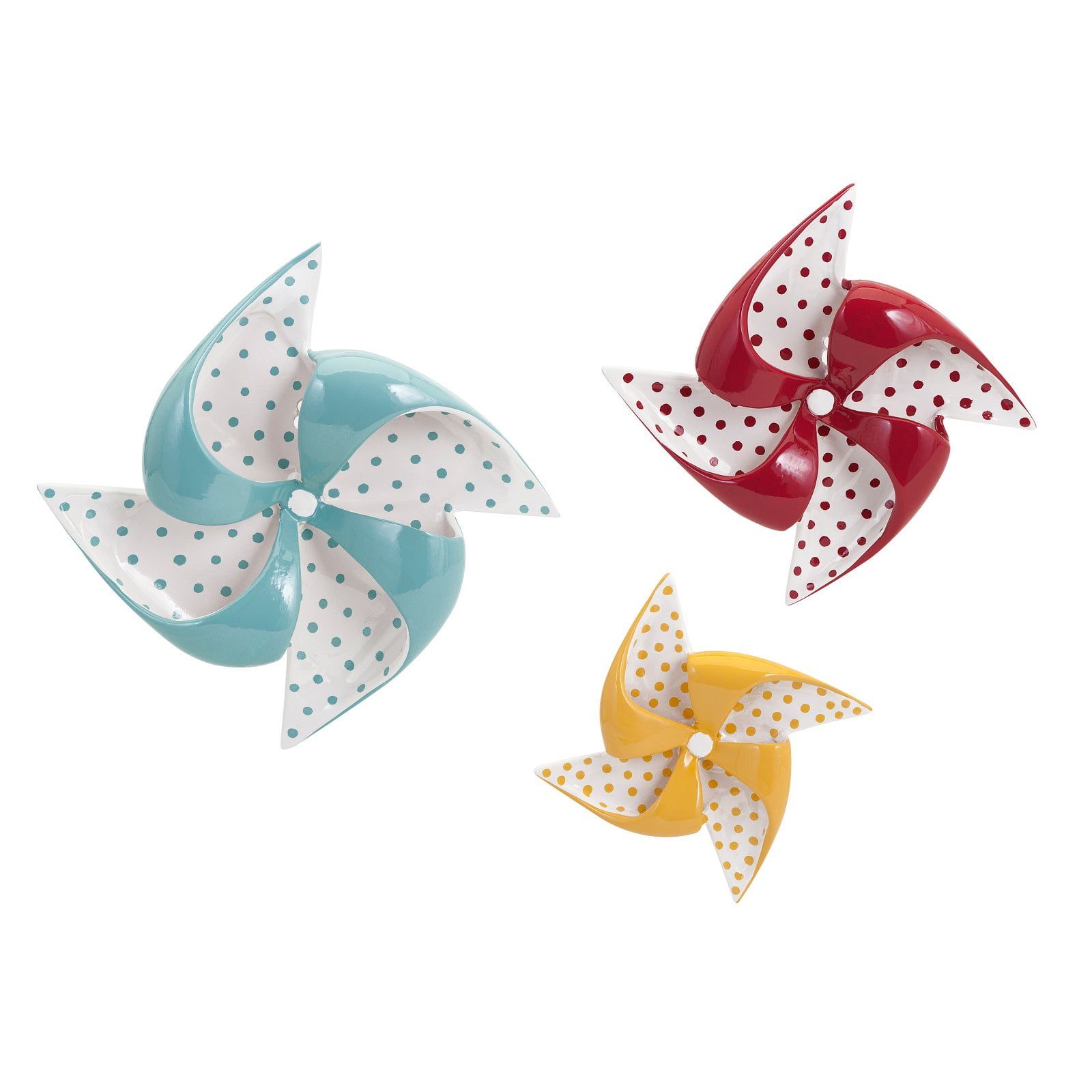 IMAX Pinwheel Ceramic Wall Decor Set of 3