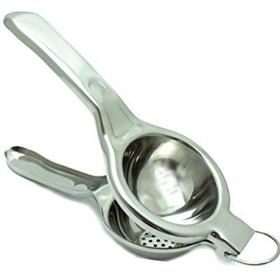 ecojeannie professional super jumbo stainless steel lemon squeezer (ls0002) / citrus juicer, commercial grade / biggest hand juicer in its class