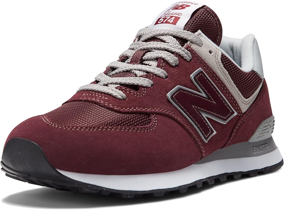 New Balance Mens 574 V2 Sneaker, M7.5/W9, Burgundy/White New Balance Mens 574 V2 Sneaker, M7.5/W9, Burgundy/White