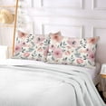 thumbnail image 5 of Watercolor Sweet Flower Plush Pillow Cases Queen Size Ultra Soft Warm Pillowcases with Zipper 20"x30", 5 of 9