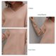 thumbnail image 5 of Suéter de punto para mujer, cuello en V, hombros caídos, mangas sin espalda, suéter de punto de color puro, Top para viaje caqui XL, 5 of 5