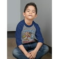 thumbnail image 5 of Paw Patrol Kindergarten Shirt Back to School Boys T-shirt Vibes Raglan Blue 5T, 5 of 5