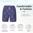 thumbnail image 5 of Balery Lavender Flowers Mens Swim Trunks Swim Shorts for Men Quick Dry Inseam Beach Shorts with Compression Liner Pocket-Small, 5 of 9