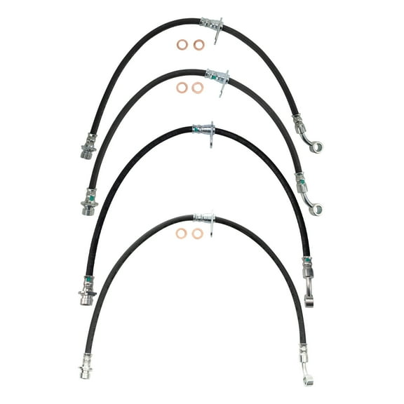 TRQ Direct Fit Brake Hose Set BLA64019 Fits Select 2003-2011 Honda Element
