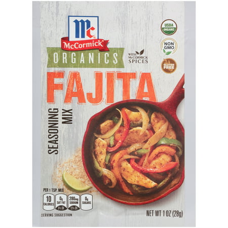 McCormick Organic Fajita Seasoning Mix, 1 oz (Best Homemade Fajita Seasoning)