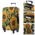 thumbnail image 5 of Dark Green Sunflower Pattern Luggage Cover Fashion Suitcase Cover Baggage Covers Fit 25-28 Inch Luggage (Go Travel), 5 of 5