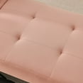thumbnail image 3 of Leumius Sleeper Sofa Chair Bed 3 in 1 Convertible Bed Chair with Adjustable Backrest Linen Sleeper Chair Pull-Out Sofa Bed for Small Spaces,Living Room,Pink, 3 of 7