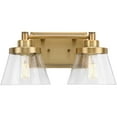 thumbnail image 4 of Progress Lighting Hinton 2-Light Vintage Brass Bath Vanity, 4 of 6