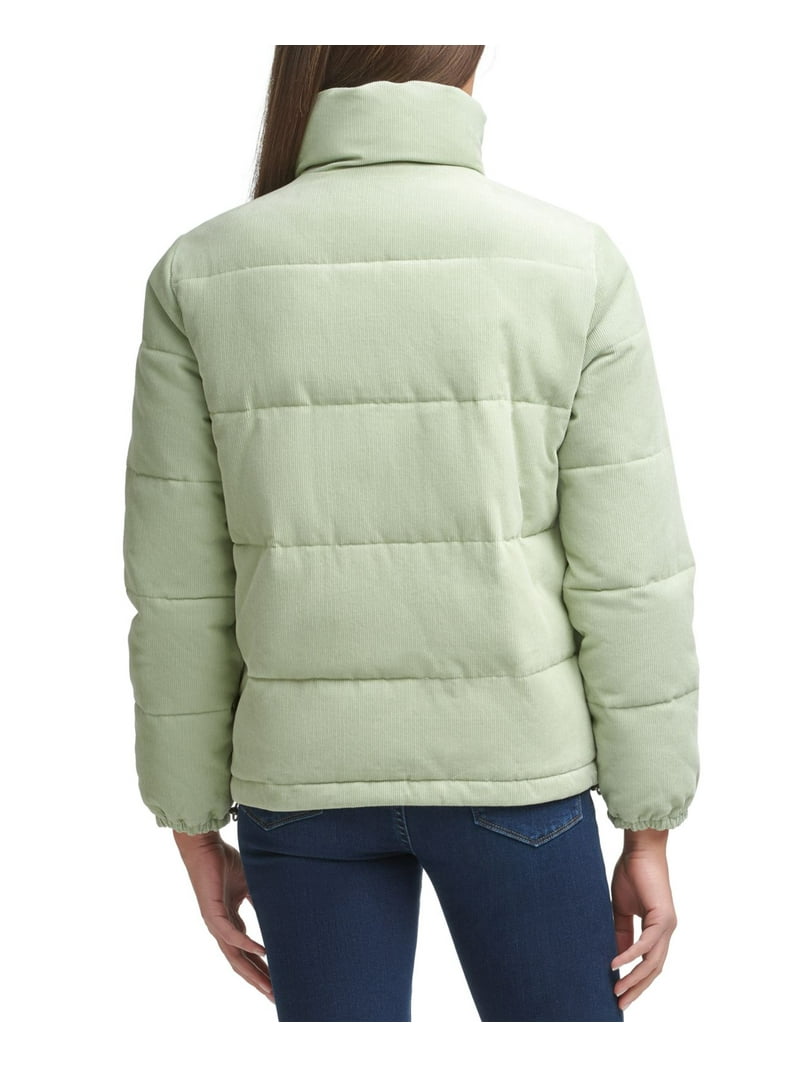 Levi's Women's Corduroy Puffer Jacket, Light Green/XL