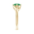 thumbnail image 4 of ANGARA Natural Classic Round 1.2 ct Emerald Solitaire Bypass Engagement Ring in 14K Yellow Gold for Women (Size-7mm) | May Birthstone, Anniversary, Jewelry Gift for Women | Natural Emerald Ring, 4 of 10