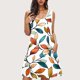 thumbnail image 1 of Camisón sin mangas con bolsillos y estampado para mujer, camisón de cuello redondo, vestido de poliéster para mujer, 1 of 9