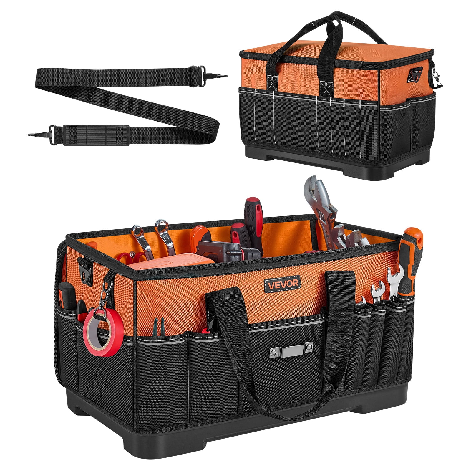 CRAFTSMAN, Duffle Tool Bag, 18x12x10, Black nylon construction