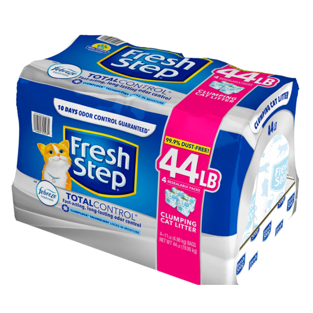 Fresh Step Total Control Scented Litter with Febreze, Clumping (44 lbs