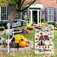 thumbnail image 4 of Happy Halloween Garden Flag Swing Gnomes Ghosts Pumpkins Bats Spider Web Yard Flag 12x18 Inch Double Sided Small Mini Yard Outdoor Outside Holiday Party Decoration, 4 of 6