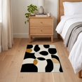 thumbnail image 3 of ODIKA 2'x3' Ultra-Soft Accent Mat, Geometric Contemporary Arch Knot Abstract Mid Century Cream Checkered None Washable, Bare feet friendly, Easy Care Indoor rug for Bedside, Footrest, 3 of 7