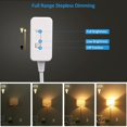 thumbnail image 3 of Qucyy Plug in Dimmer Switch for Lamp, Table Lamp Dimmer for Dimmable LED/CFL Lights and Incandescent Bulbs, Full Range Slide Control, 6.6 ft Extension Cord, UL Listed, White, 2 Pack White, 3 of 5