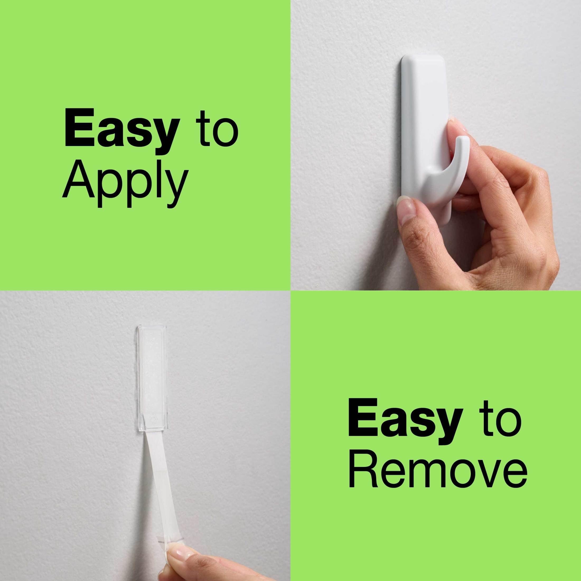 FrogTape reMOVEables Large White Utility Hook, 1 Hooks and 2 Adhesive Strips