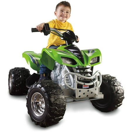 Power Wheels Kawasaki KFX, Green Ride-On ATV for Kids 3-7 years
