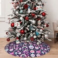 thumbnail image 4 of KLL 30" Christmas Tree Skirt cute Skull rainbow mushroom Xmas Tree Skirts Mat for New Year Xmas Holiday Party Indoor Outdoor Home Decoration, 4 of 5