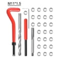 thumbnail image 1 of Ensemble de 30 Pcs d'Insertion de Réparation de Filetage Métrique M3 M4 M7 M9 M11 Outil de Bobine Hélicoïdale Voiture Pro M11*1.5, 1 of 8