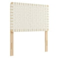 thumbnail image 2 of Sparta Weave Vegan Leather Twin Headboard in Natural Beige, 2 of 9