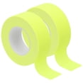 thumbnail image 1 of Cinta de tela gaffer neón Uxcell de 1 pulgada x 33 pies, 2 rollos de cinta adhesiva fluorescente para fiestas, color amarillo, 1 of 6