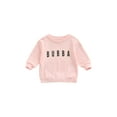 thumbnail image 1 of Diconna Bébé Filles Garçons Automne Hiver Sweat-Shirt Col Rond à Manches Longues Lettre Pull Top Surdimensionné Enfants Chemise Décontractée, 1 of 8