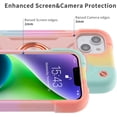 thumbnail image 4 of Compatible with iPhone 14 Plus Case 6.7 Inch with Ring Stand, Military Grade Drop Protection Full Body Rugged Heavy Duty Protective Cover for iPhone 14 Plus. (Rainbow Pink), 4 of 13