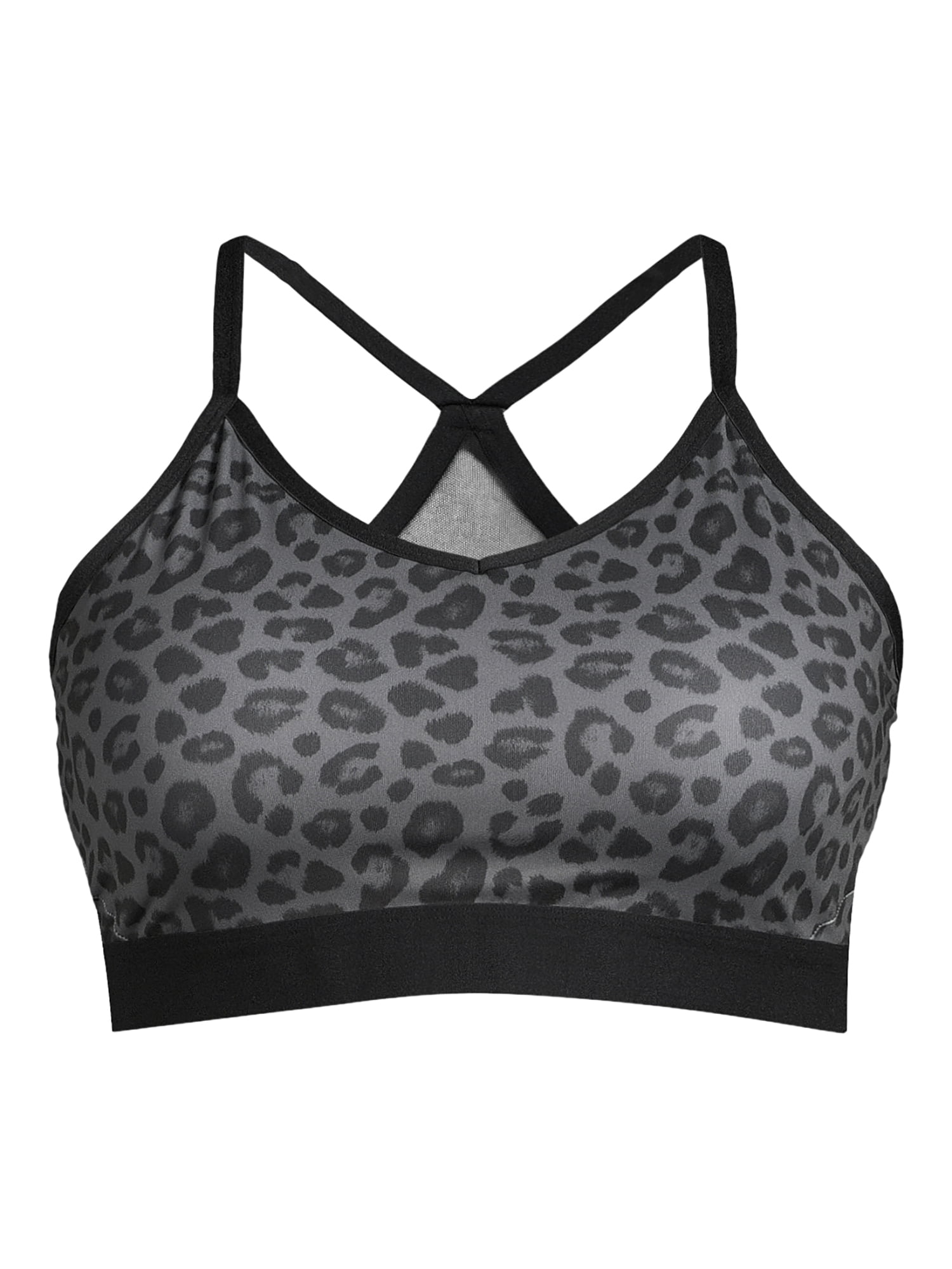Athletic Works Women's Plus Size V-Neck Racerback Leopard Print
