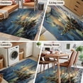 thumbnail image 5 of 3'x5' Area Rugs, Coastal Christmas Tree Indoor Outdoor Area Rug for Living Room Bedroom, Xmas Tree Beach Nautical Washable Bathroom Rugs Kitchen Floor Carpet Mats Home Decor Aesthetic, 5 of 8