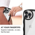 thumbnail image 5 of Designed for iPhone 14 Pro Max Case Curly Wave Frame Pattern for Women Girl Men, Luxury Plating with Full Camera Lens Protection Bumper for iPhone 14 Pro Max 6.7"-Black, 5 of 16