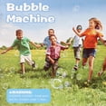 thumbnail image 4 of Máquina de burbujas Soplador automático de burbujas Fabricante de burbujas Portátil 2 velocidades para fiestas Bodas Cumpleaños al aire libre, 4 of 6