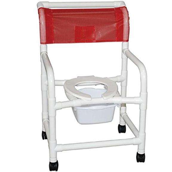 MJM International 122-3TW-SQ-PAIL Wide Shower Chair 22 in.