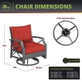 thumbnail image 2 of Kinger Home Outdoor Swivel Chairs for Patio 1PC/GREY/RED, 2 of 5